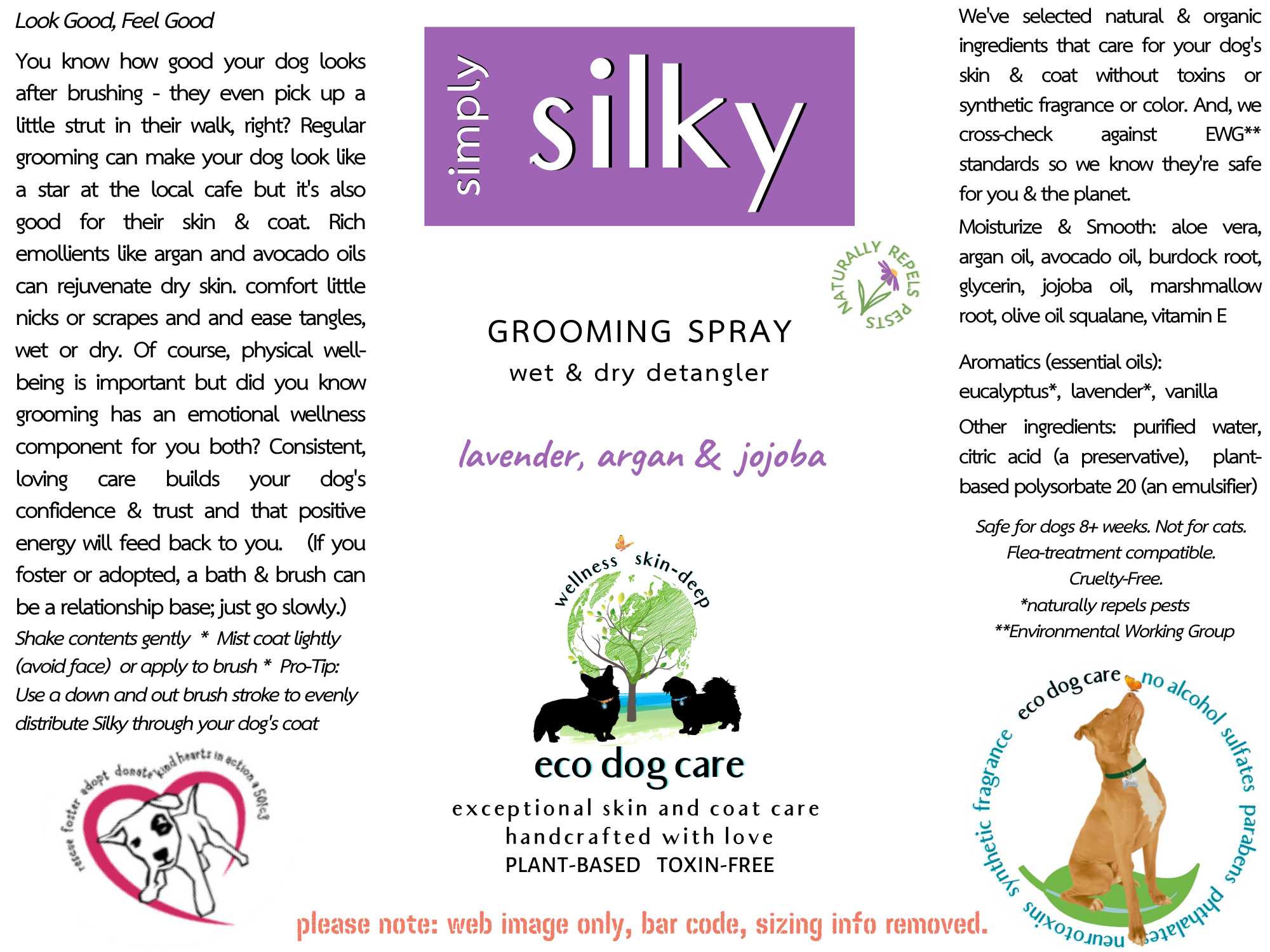 Simply Silky Grooming Spray For Wet or Dry Detangling Eco Dog Care